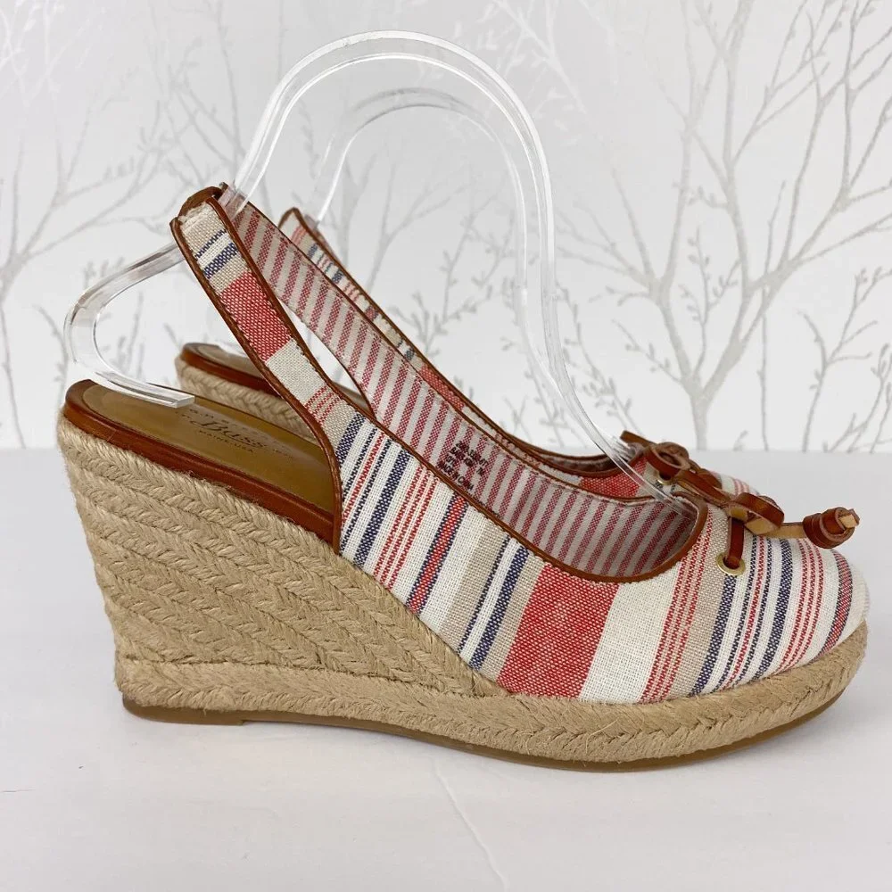 G. H. BASS & CO. Kim Fabric Wedge Slingback Sandal